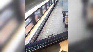 Drunk Man 'unraveled' by Commuter Train at Kurskaya Railway Station in Moscow