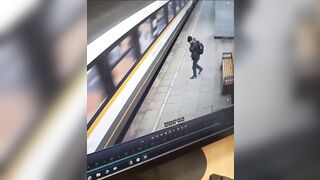 Drunk Man 'unraveled' by Commuter Train at Kurskaya Railway Station in Moscow