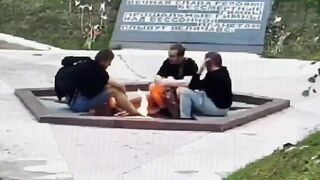 Stupid, Ignorant or just As*holes? Crew uses Moscow's Eternal Flame to Roast Sausages