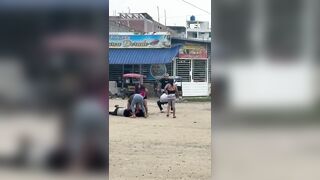 A Roughhouse Brawl starts with Chaos and then the Machete Guy. That's All I know
