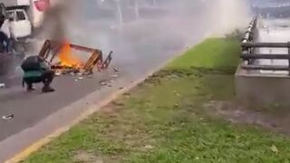 A Photographer takes Direct Hit to the Head while trying to Cover in Buenos Aires