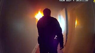 Hero Officers Brave Flames to Save Residents in Epic Rescue