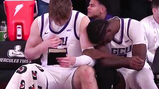 POWERFUL: Duke Brennan Holds the Bible and Prays Pregame, Teammate Tyon Grant-Foster Reaches over to Pray with him.