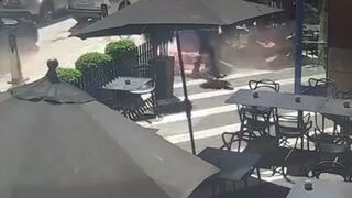 Man's Body Explodes when it Hits the Concrete