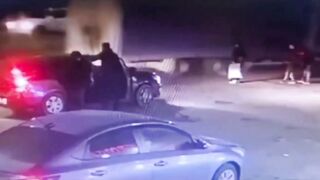 This Woman just Pushed this Guy under a Truck right?