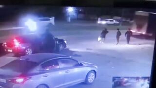 This Woman just Pushed this Guy under a Truck right?