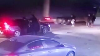 This Woman just Pushed this Guy under a Truck right?