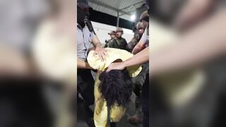 Venezuelan gang members DEPORTED by Trump arrive at the MEGA PRISON in El Salvador.