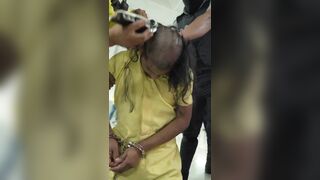 Venezuelan gang members DEPORTED by Trump arrive at the MEGA PRISON in El Salvador.