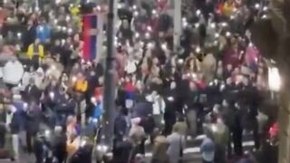 BREAKING: Serbia Uses Sonic Weapon Against It's Own People Who Were having a Silent Protest.