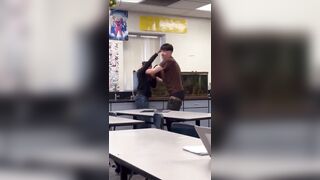 White Kid vs Black Girl Brawl in California High School ends in KO