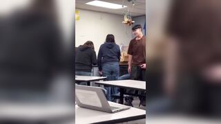 White Kid vs Black Girl Brawl in California High School ends in KO
