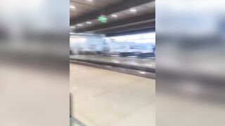 Dude Misses Flight So Naturally He Takes his Shirt off and Destroys the Terminal.