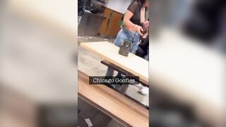 Fast Food Establishment in Chicago Crazy Girl Fight..this is Entertainment