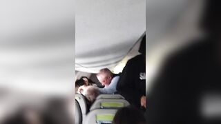 Passenger grabs woman’s hair so the flight attendant throat punches him until he lets