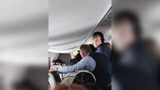 Passenger grabs woman’s hair so the flight attendant throat punches him until he lets