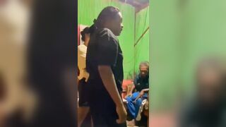 Mistress gets a perfect face-kick from the angry wife