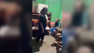 Mistress gets a perfect face-kick from the angry wife