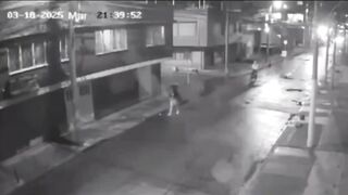 A woman is killed by a hitman on a bicycle (He hit her in the head