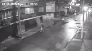 A woman is killed by a hitman on a bicycle (He hit her in the head