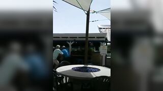 Man slaps woman and immediately gets mobbed