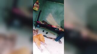 A shocking video of a man brutally beating his Wife surfaced on social media