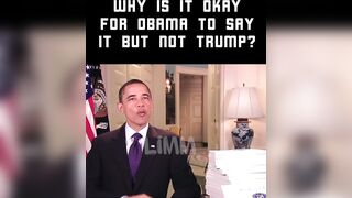 Obama talks trump acts