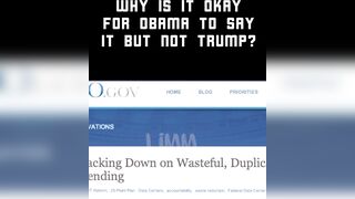 Obama talks trump acts