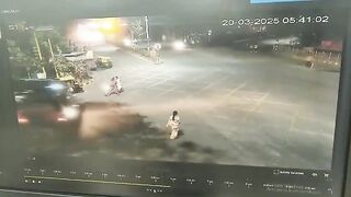 Indian Woman looks Great is run over twice by the same Bus