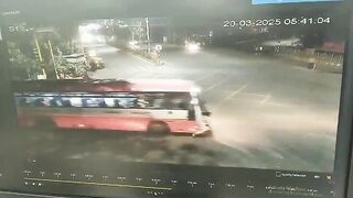Indian Woman looks Great is run over twice by the same Bus