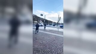 Bus Driver Zigged when he should have Zagged in Italy. Fatal for Him