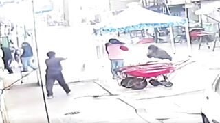 Resting on his Wheelbarrow Inmate who just got out is Murdered Point Blank