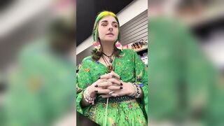 Crazy woman OFFENDED by... eye contact