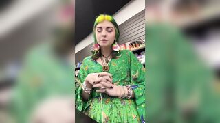 Crazy woman OFFENDED by... eye contact