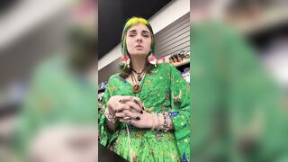 Crazy woman OFFENDED by... eye contact