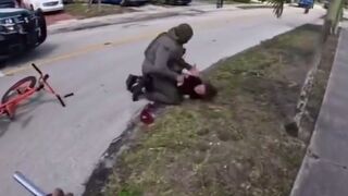 Internet in Uproar of Controversy over this Video of Sheriff Hitting Child with Car then Tackling Him