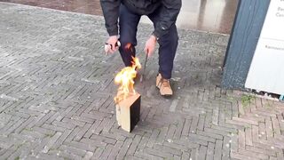 Anti-Islam Leader Edwin Wagensveld proudly Burns the Koran in Amsterdam