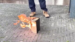 Anti-Islam Leader Edwin Wagensveld proudly Burns the Koran in Amsterdam