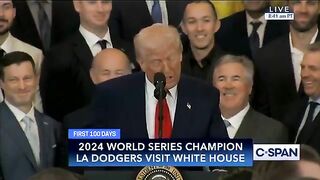 LOL: Dodgers Team Starts Cracking up When Trump Roasts the Two Senators from California!
