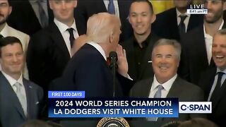 LOL: Dodgers Team Starts Cracking up When Trump Roasts the Two Senators from California!