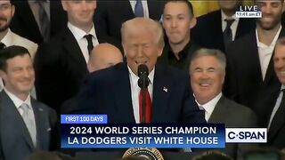 LOL: Dodgers Team Starts Cracking up When Trump Roasts the Two Senators from California!