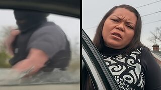 HOLY SMOKES! ICE Just Shattered a MS-13 Gang Member’s Window and REMOVED Her from Car..