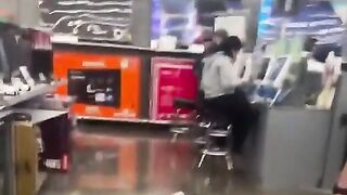 Girl gets What She Deserves from Tubby at Electronics Store