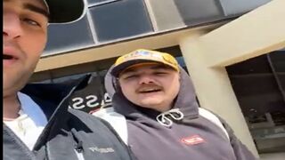 Unhinged Student with TDS follows and Harasses Man for Wearing a Trump Hat