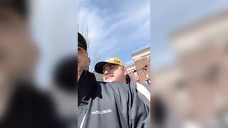 Unhinged Student with TDS follows and Harasses Man for Wearing a Trump Hat