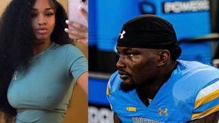 Football player Quaydarius Davis was allegedly captured on camera assaulting his girl
