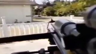 Shocking Video Shows Black Man Threatening White People with a Crossbow.