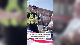 Its a crime to ask someone to speak English, in BRITAIN.....