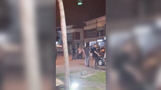 Fat Boy is brave enough to stand in front of the car in this situation