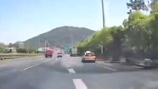 This Car must have been on his Cell Phone too